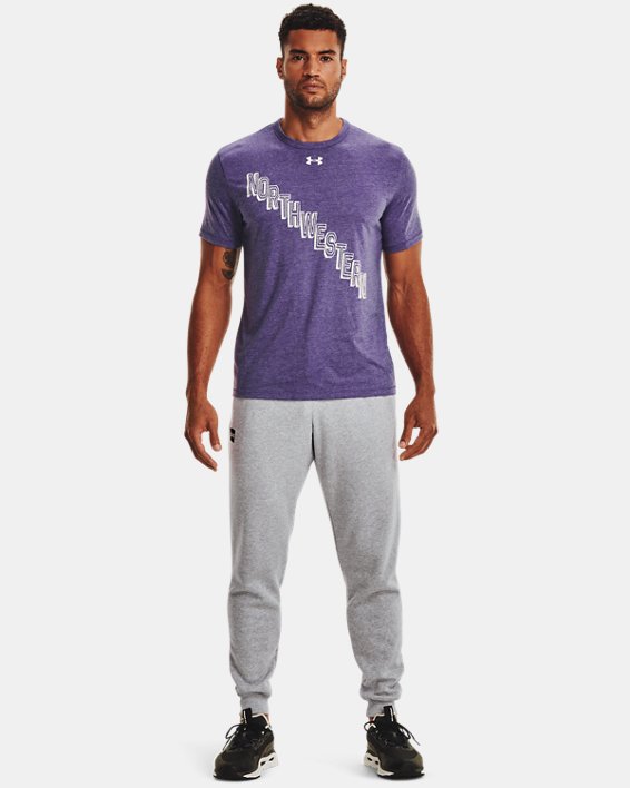 Men's UA Bi-Blend Collegiate Sideline T-Shirt, Purple, pdpMainDesktop image number 2
